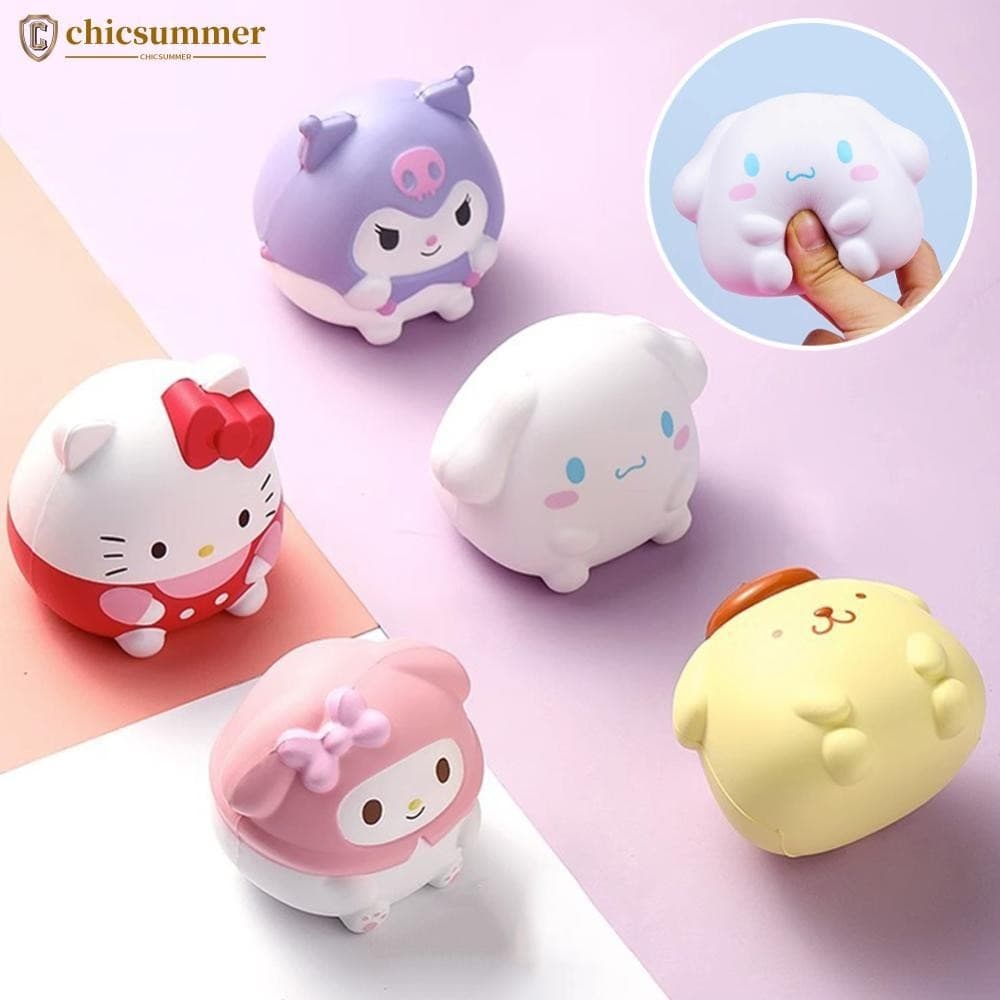CHICSUMMER Kuromi Cinnamoroll Alívio Lento De Estresse Squishy Kawaii Descompressão Cartoon Brinquedos De Aperto De Mão Para Crianças D3R2