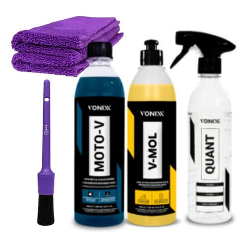 Kit Limpa Motor Chassi Carenagens Motos Shampoo Moto V Quant Vonixx V Mol Acess[orios 500ml