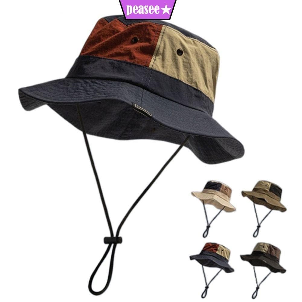 Chapéu Panamá PEASEE Bucket Hat , De Pescador Anti-UV De Proteção Solar De Grande Secagem Rápida E Larga Caminhada