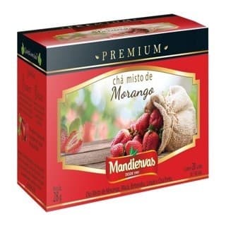 Chá Maniervas Premium 20 Saches Sabor Morango