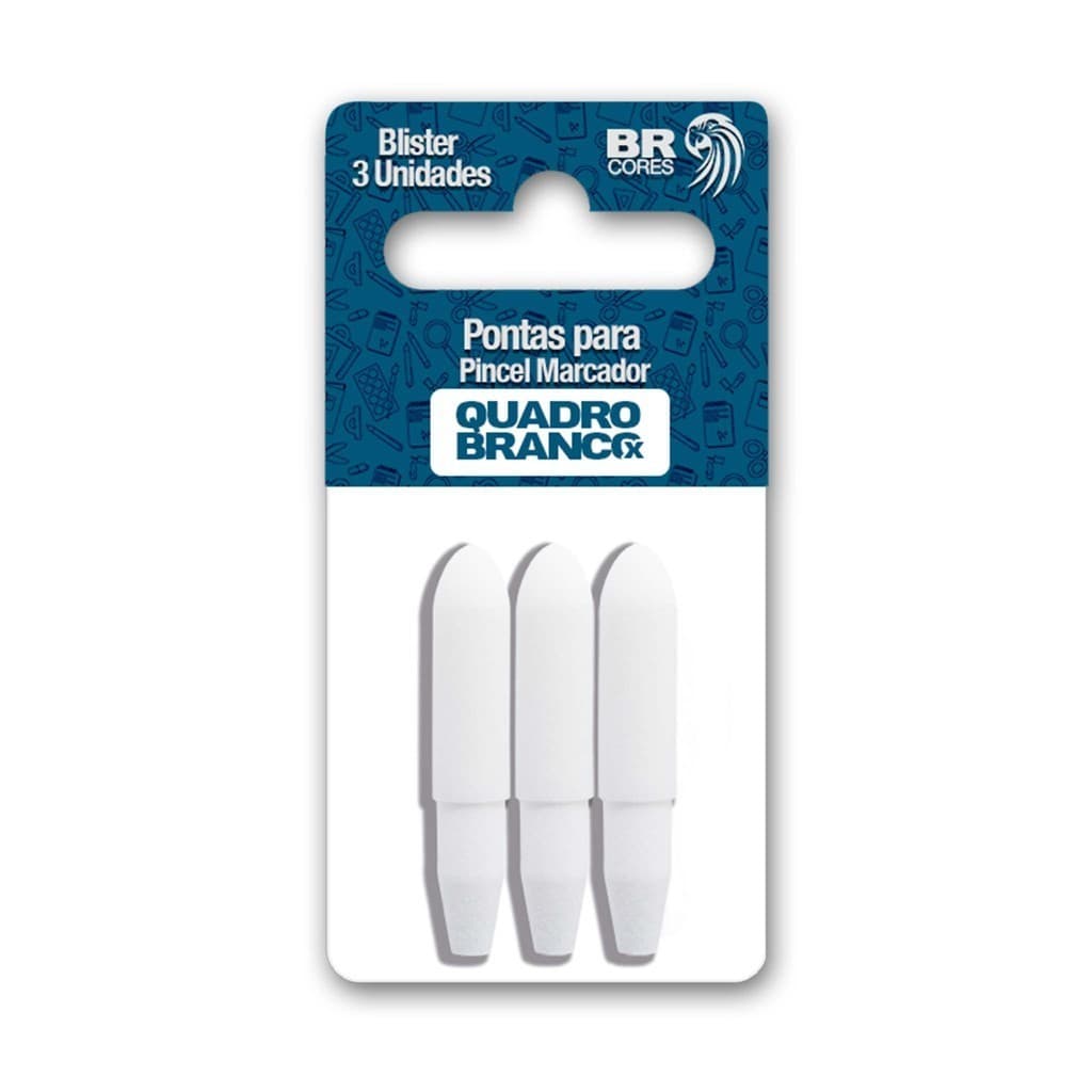 Pontas para Marcador de Quadro Branco Blister 3un. - BRcores MQBx