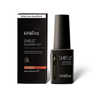 Top Coat Gold Dust Em Gel Kinetics Shield Shimmer Top #931 15ml