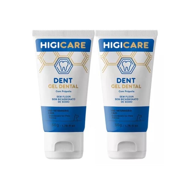 Kit 2 Pet Smack Higicare Dent 50g - Pasta De Dente Para Cães Sabor Própolis