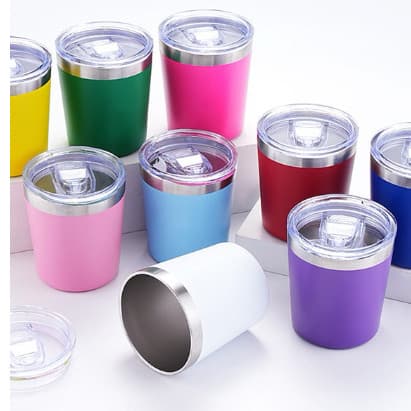 Copo Cuia 250ML Térmico l Em Inox Com Tampa Acrílica Copo Térmico De Cerveja Aço Inox