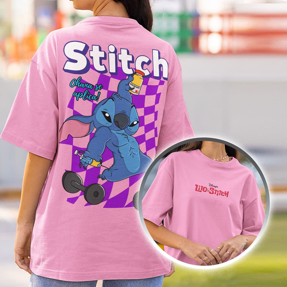 Camiseta de Treino Feminina Lilo Stitch Roupas de Treino Feminina Crossfit Academia