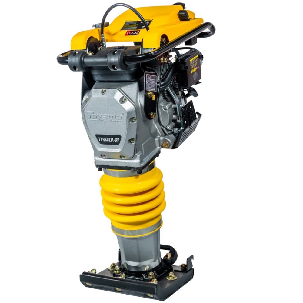 Compactador de solo tipo sapo a gasolina 330 x 290 mm 4 hp 4T com rodas - TTR80ZM-XP Toyama