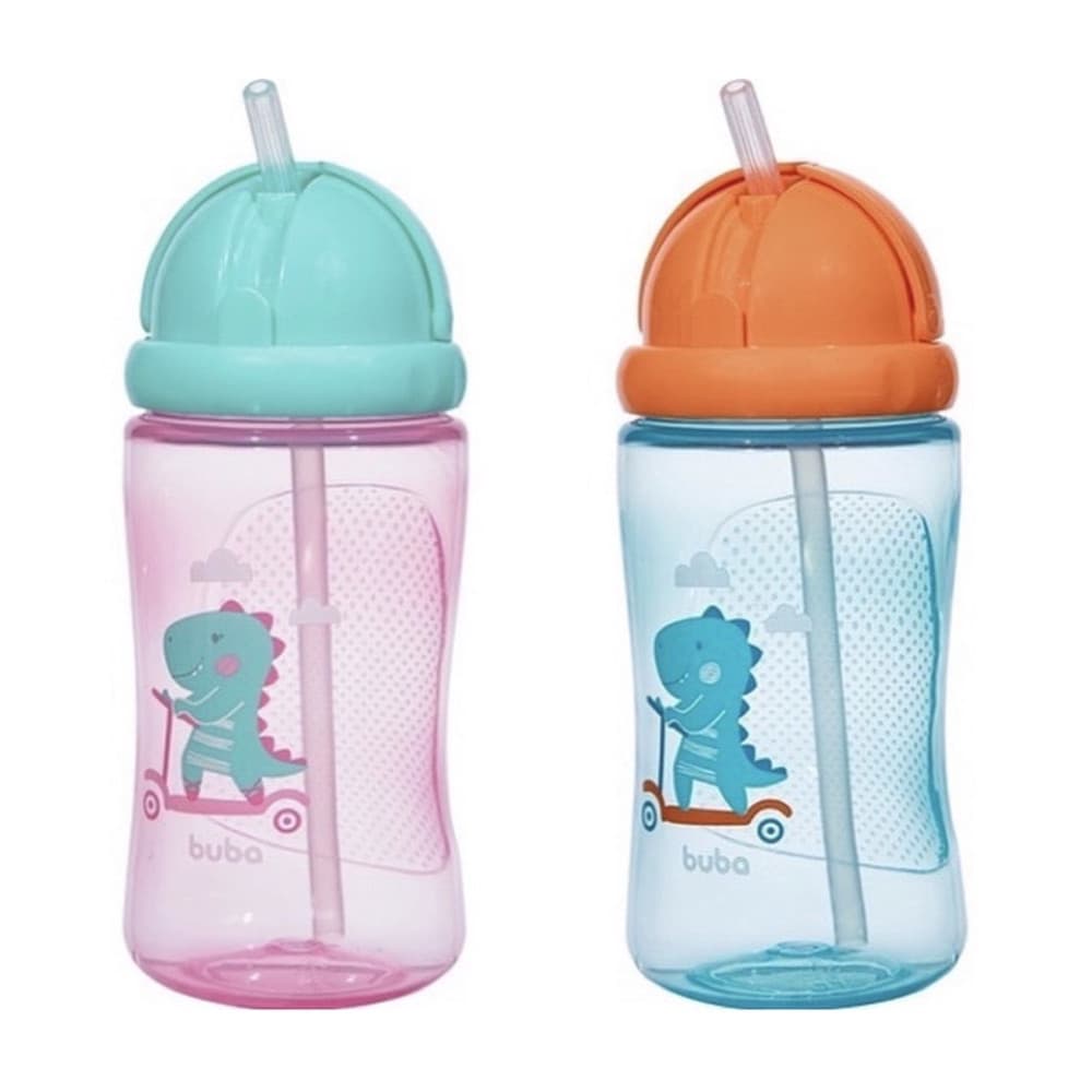 Garrafa Infantil Buba com Canudo Dino Patinete