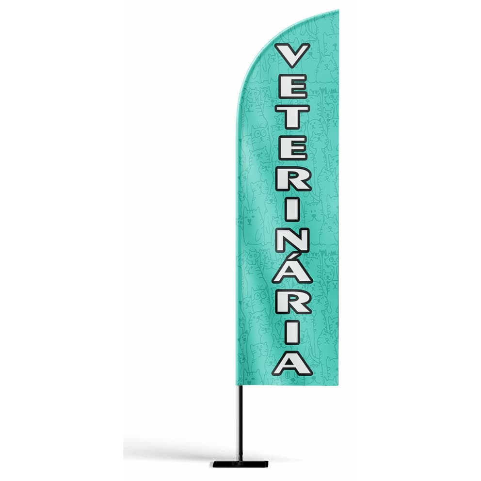 WIND BANNER COMPLETO VETERINÁRIO  FUNDO VERDE