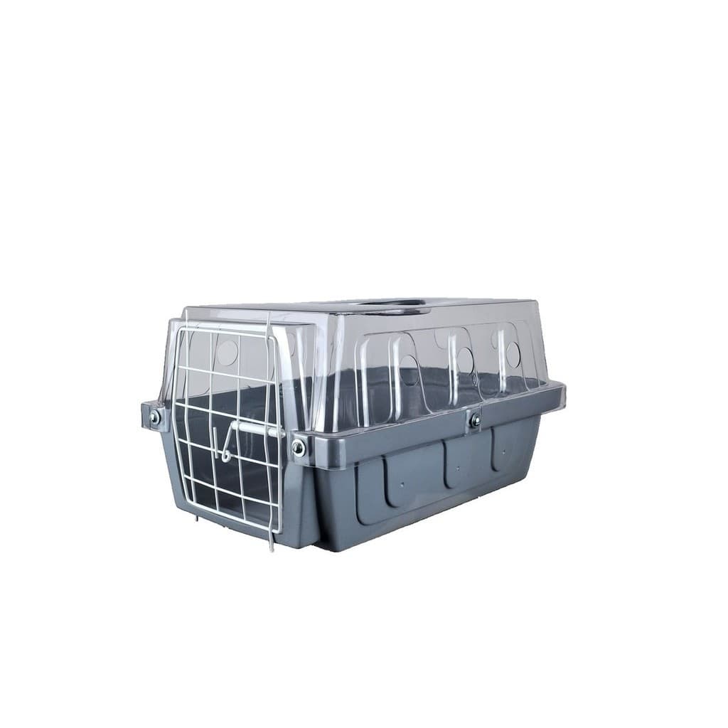 Caixa De Transporte Pet Transparente/Cinza