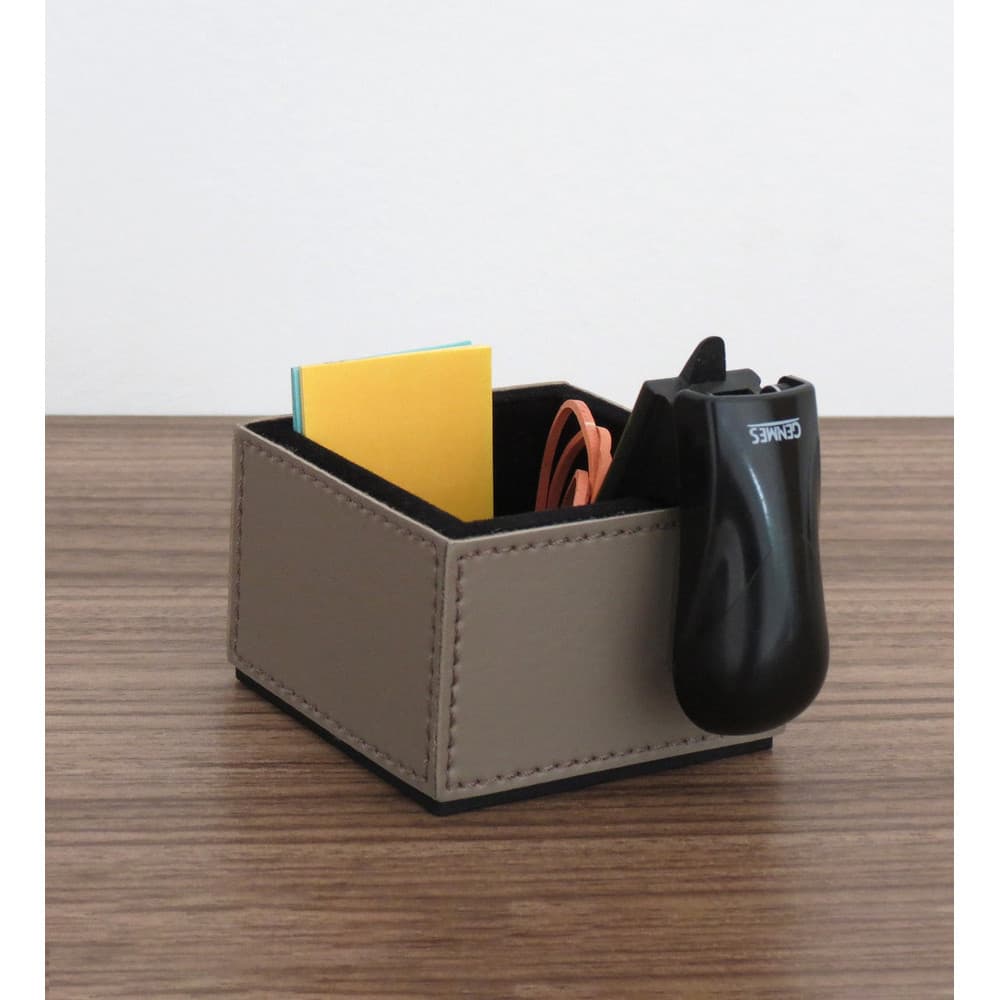 Porta Clips para Escritorio Post-it Couro Sintetico Fendi