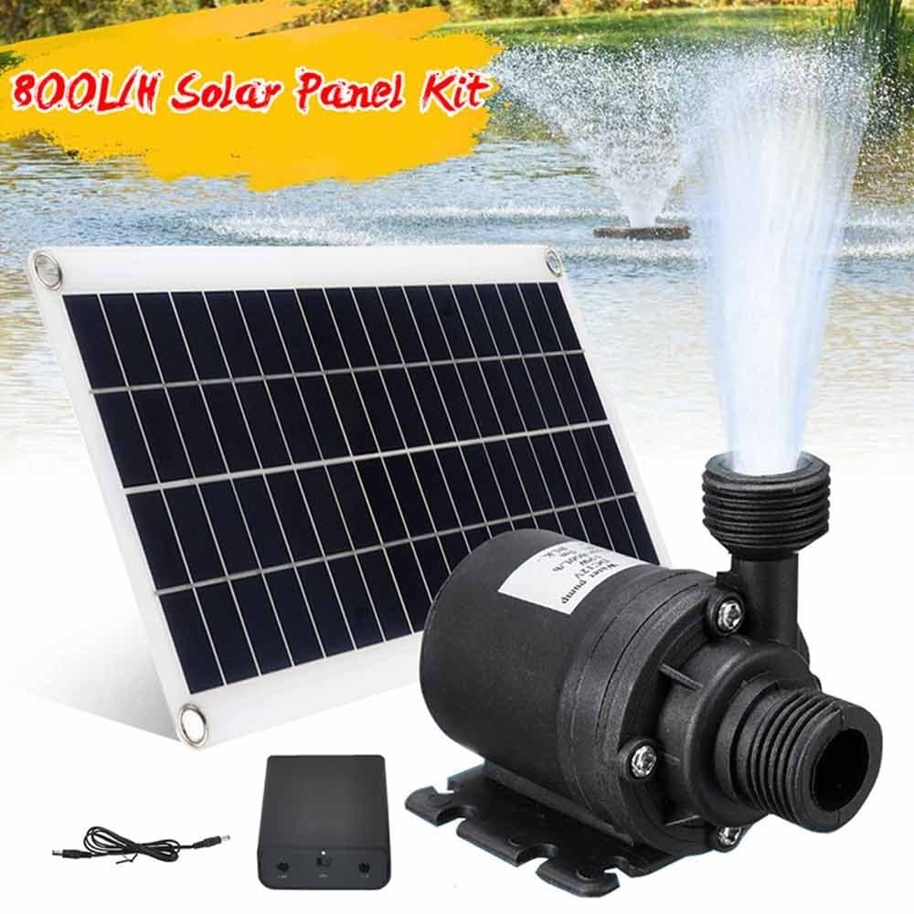 50W Solar Water Pump 800L/H Low Noise Solar Water Fountain Pump for Family