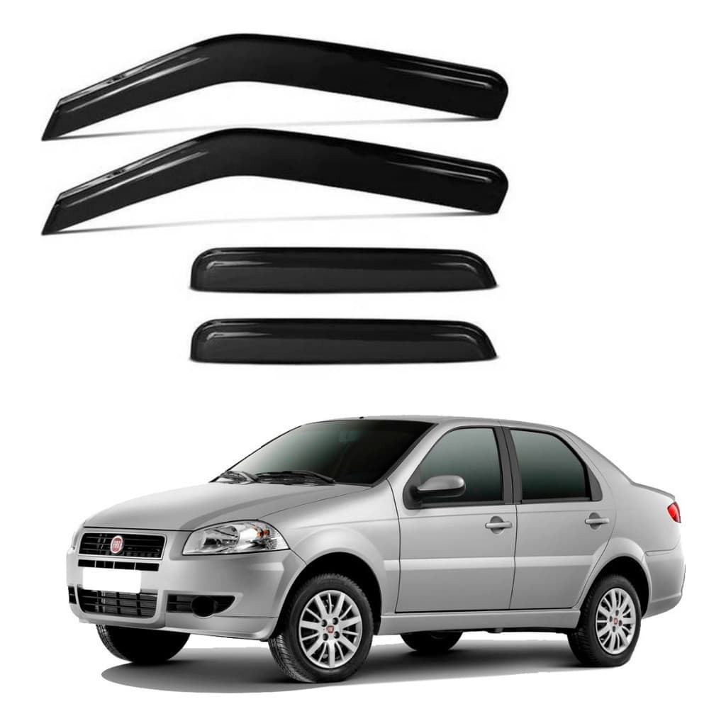 Calha De Chuva Ecoflex Fiat Siena 1996 A 2013 4 Portas