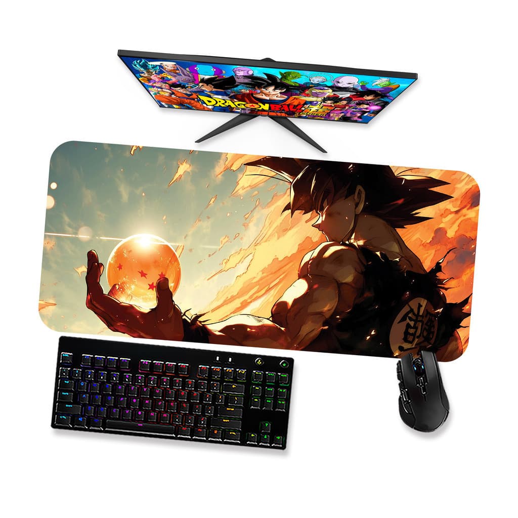 Mousepad Dragon ball Anime Goku e Esfera do dragão 1 Speed Costurado Mouse pad Gamer 90x40 70x30 80x40 60x40 45x40