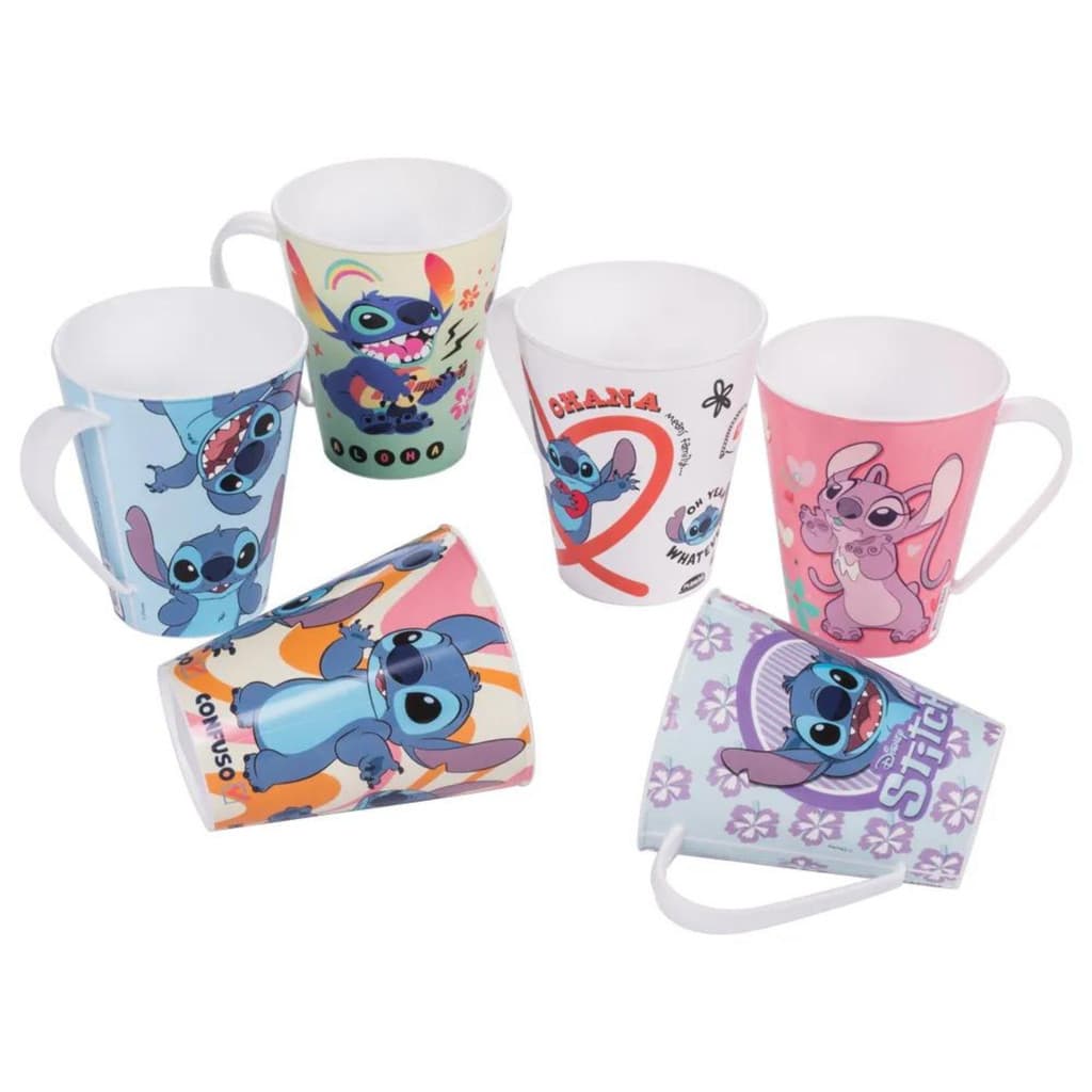 Caneca Stitch Infantil de Plástico 360 ml Plasútil