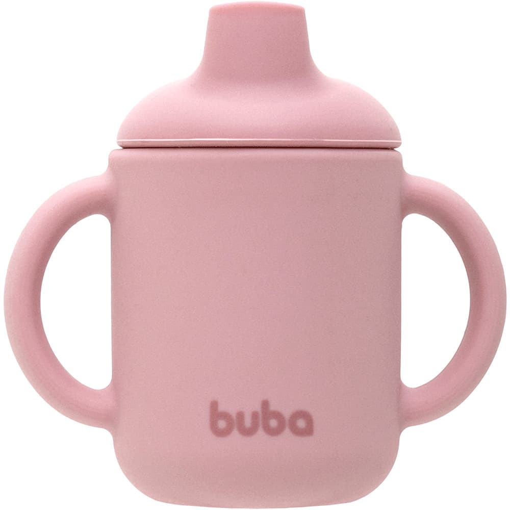 Copo De Treinamento Infantil Em Silicone C/ Tampa 120ml Buba