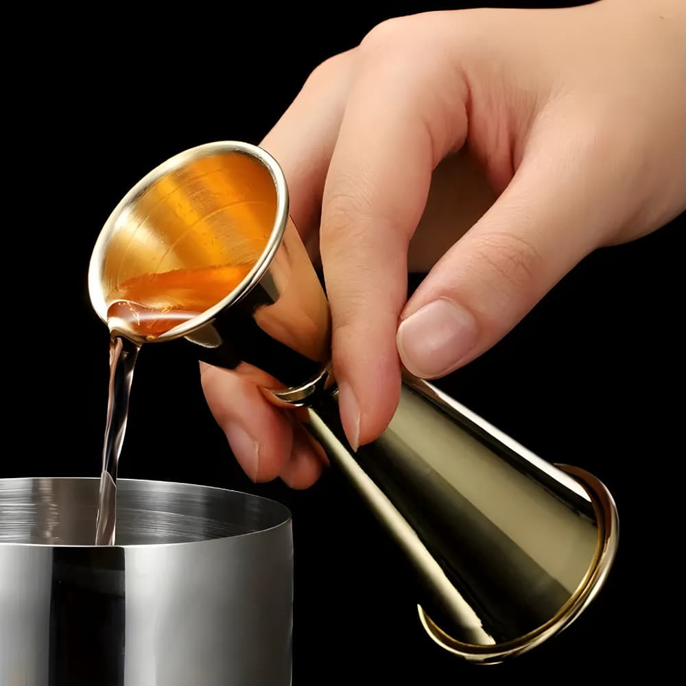Copo Dosador Drink Inox Medidor De Bebidas Alcoólicas Profissional Multiuso Bartender Whisky Gin