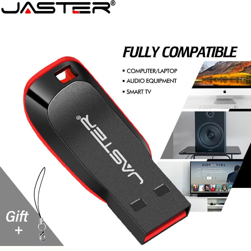 Jaster USB 2.0 Flash Drive 32GB De Alta Velocidade 16GB 8GB 4GB 2GB 1GB 512MB 256MB 128MB Mini Portátil Capacidade Real