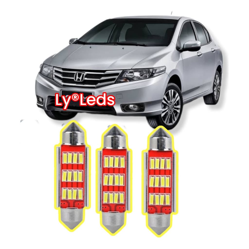 Led Honda Civic G8 City Teto Com 3 Uni. Branca Qualidade