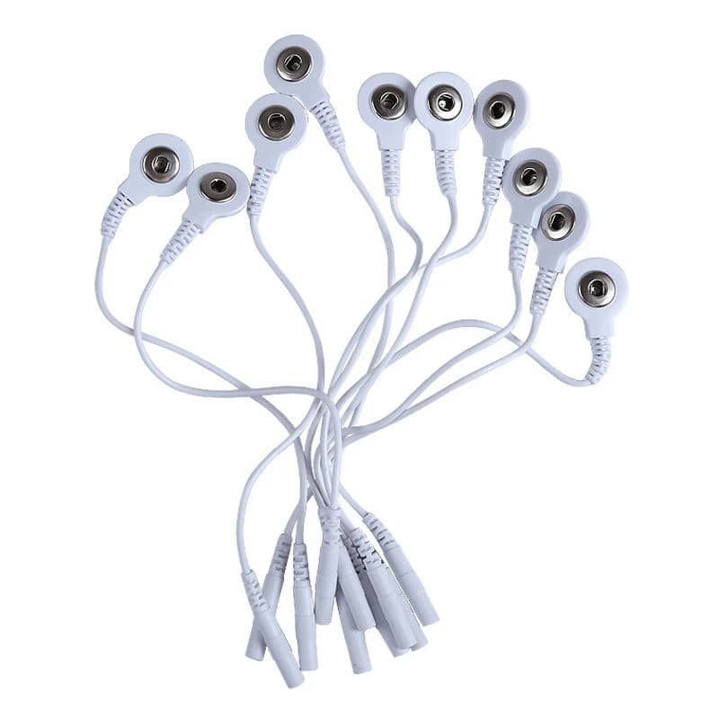 5/10pcsDC Head 2mm Snap 3.5mm Plug Electrode Wires Lead Wire Adapters Tieline Short Cables for Massager Machine Use Tool