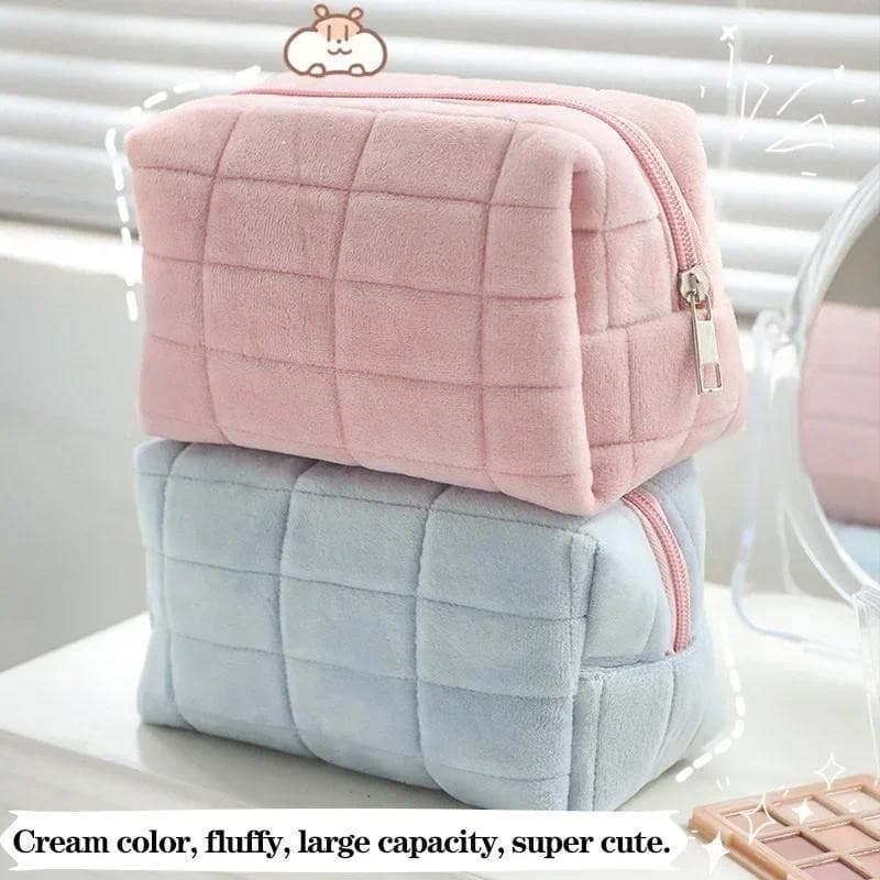 Estojo Lápis Kawaii Em Formato Travesseiro Bolsa Cosméticos Grande Capacidade Fofa De Volta Às Aulas Para Me