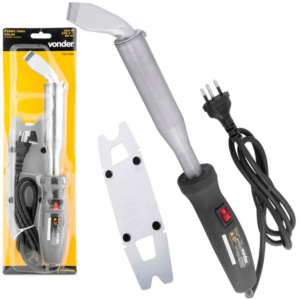 Ferro para Solda em Fio VONDER FSV0300 300w 220v Ponta Fenda Curva 19.5mm