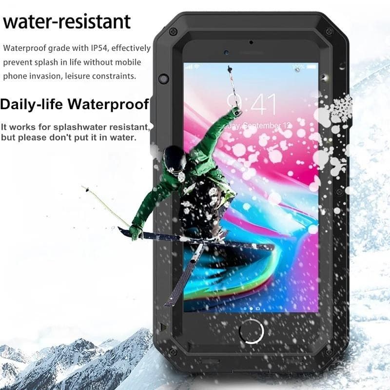 Capa De Telefone De Alumínio De Metal Armadura À Prova De Choque Para iPhone 17 16 ProMax 15 14 13 12 11 Pro XS MAX XR X
