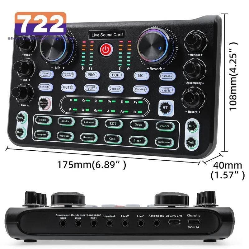 Placa De Som HD X60 Versão Em Inglês Placas Profissionais Mixer De Áudio Para Transmissão De Karaokê KTV Singinging Live