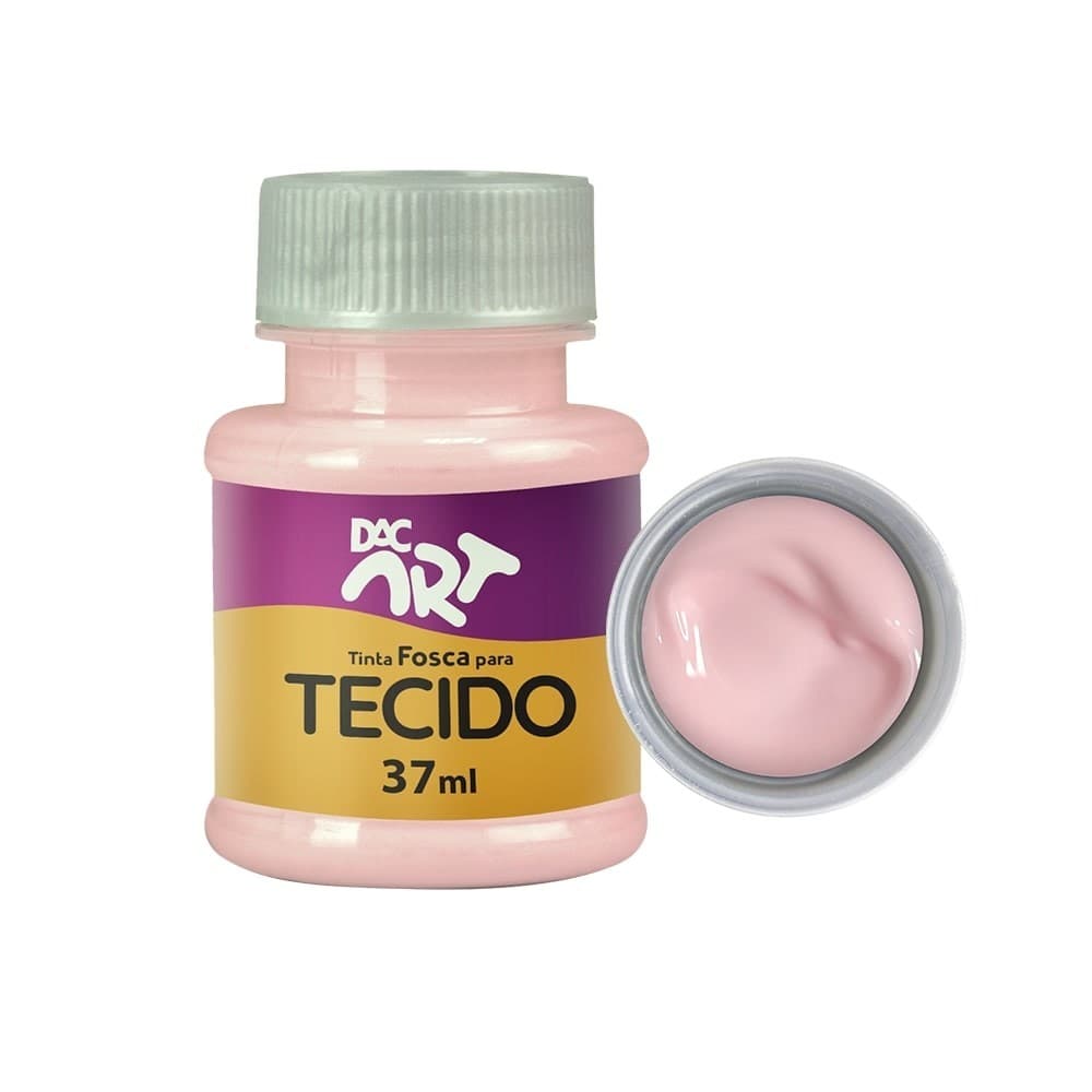 Tinta de Tecido Rosa Bebe Fosca 37ml - Tinta de Tecido DAC Art