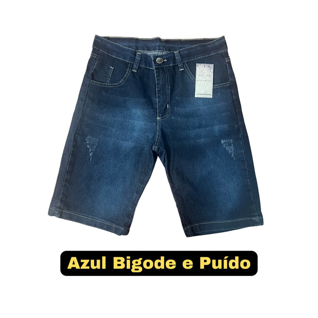 Bermuda Masculina Jeans Estilo Causal Conforto Short Masculino Presente Pai