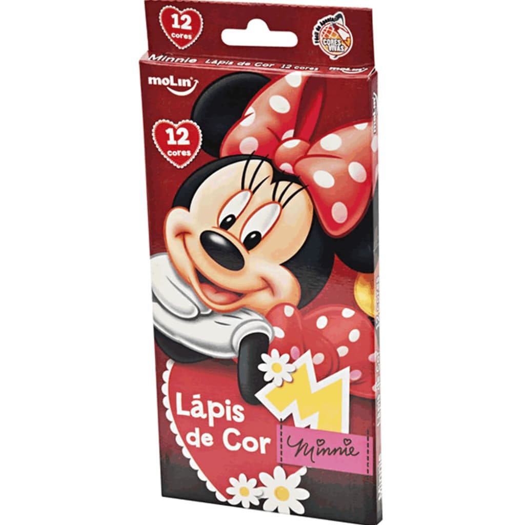 LAPIS COR MINNIE CX/12 CORES   MOLIN   22340 - SORTIDO E UNITÁRIO
