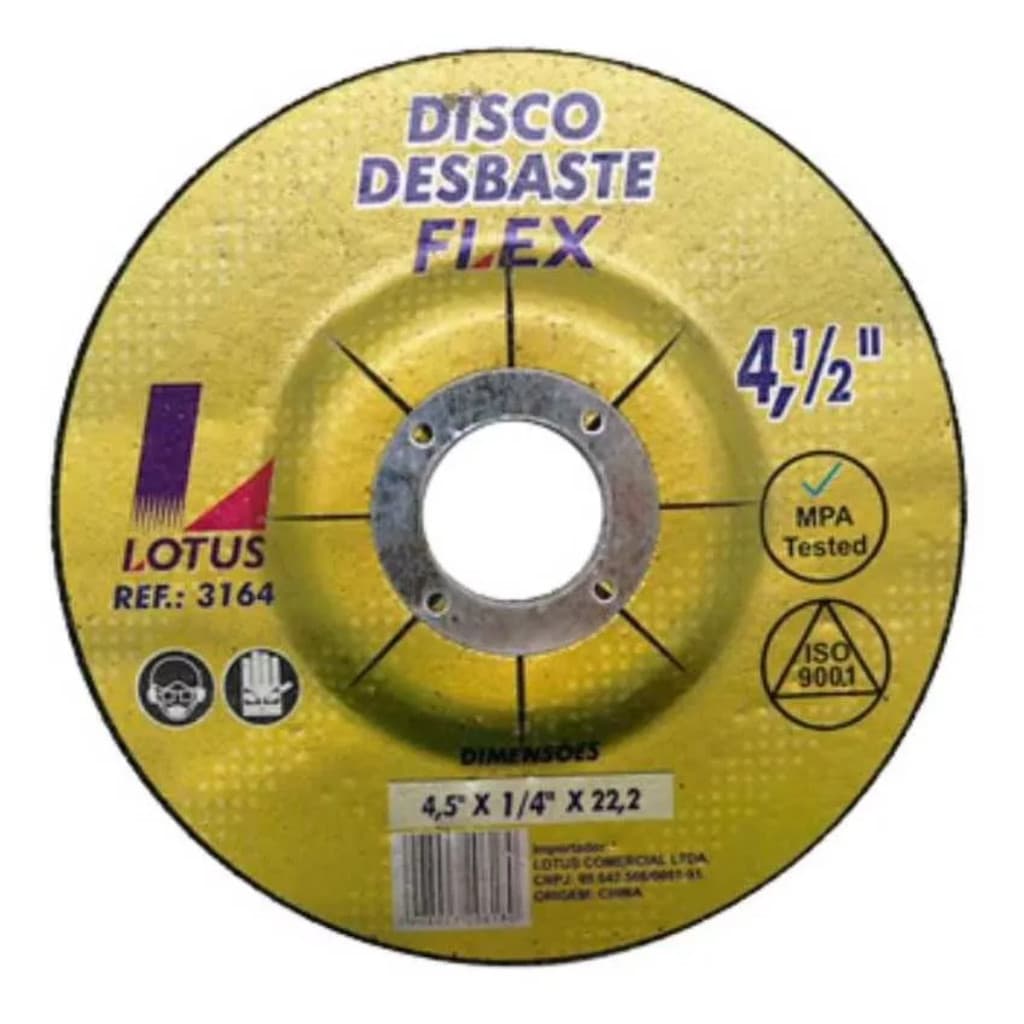 Kit 25 Discos Desbaste Metal Ferro 4.1/2 Polegadas Excelente