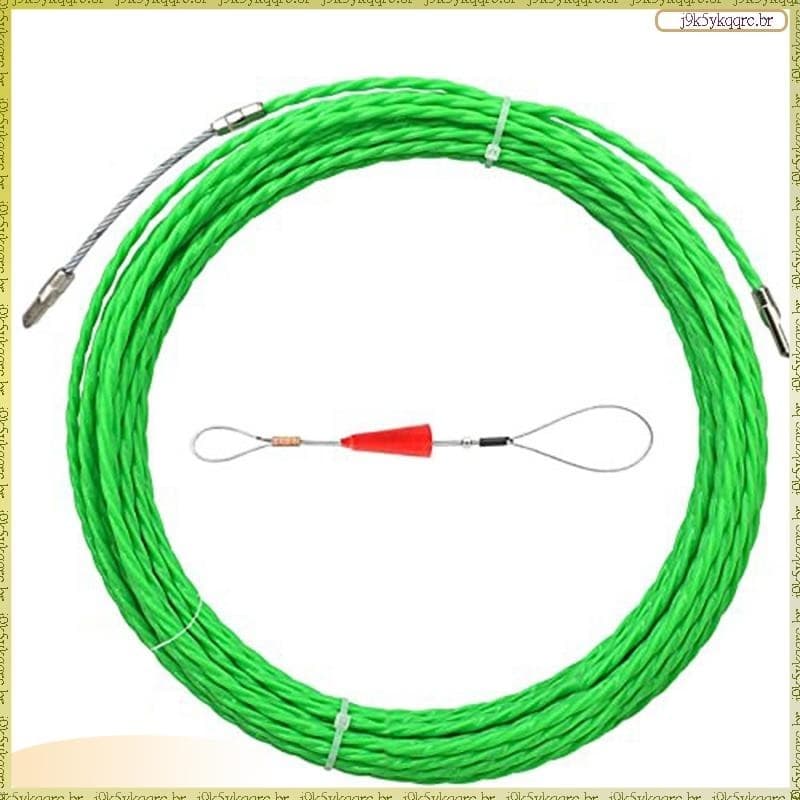 [L E Q N] 1Set Kit Extrator De Cabo De Fita Adesiva De Peixe 4.5Mm PET Elétrico 10M 33Ft Através De Rosca De Guia De Fio De Parede