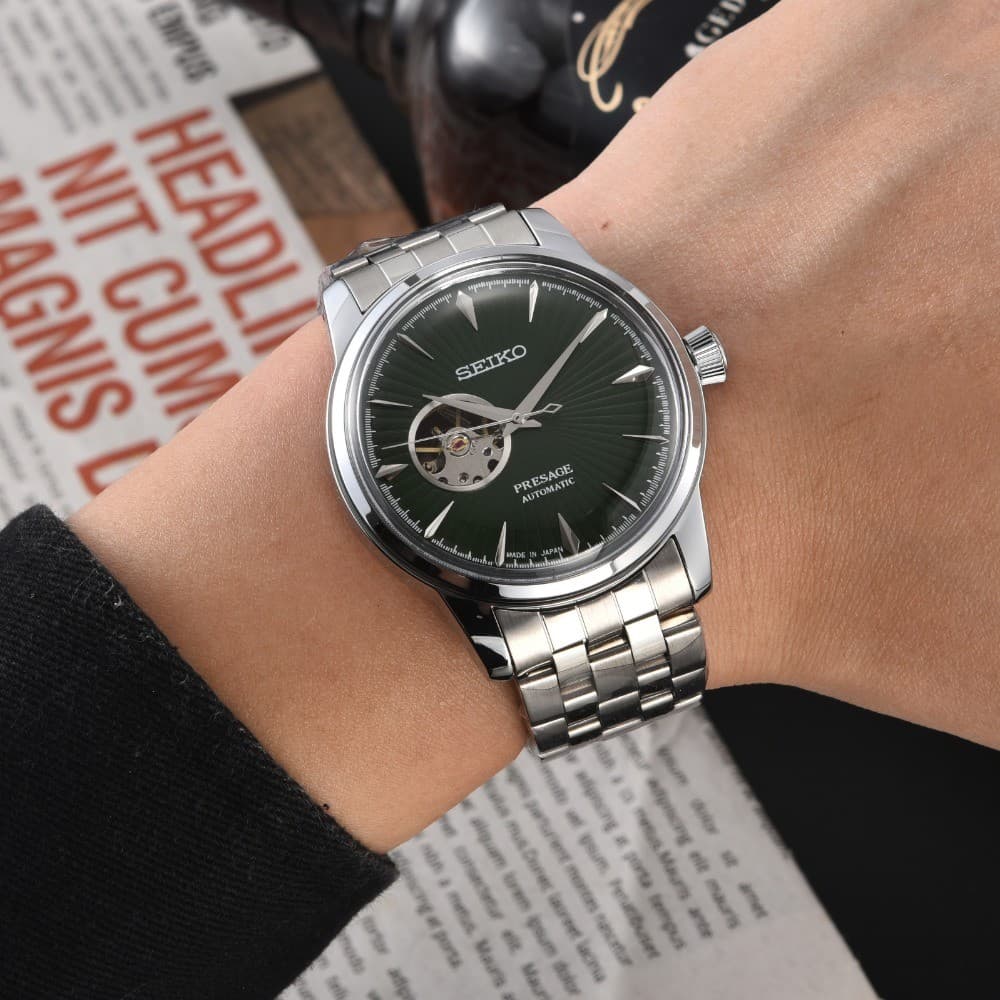 [Estoque pronto] Novo estilo de moda empresarial seiko relógio mecânico automático de alta qualidade masculino