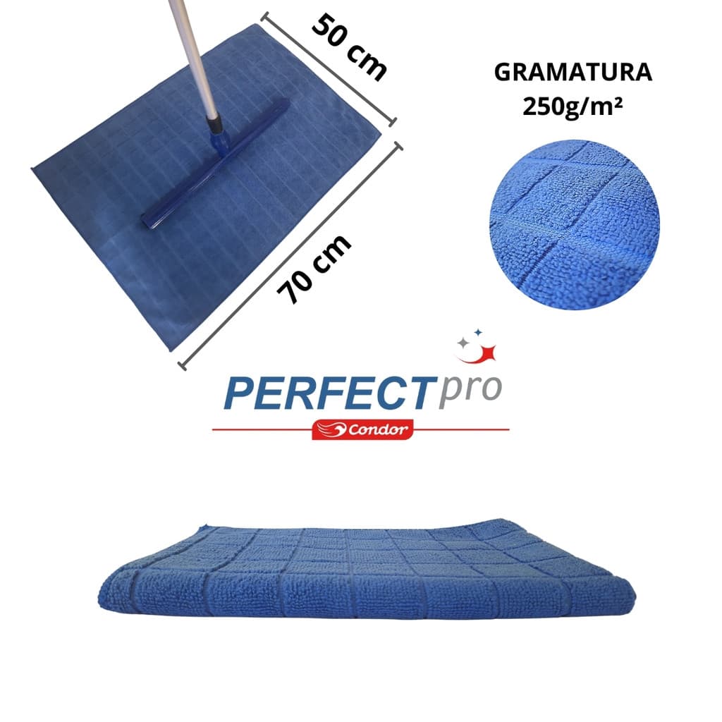 Pano de Chão Microfibra Limpeza Geral Grande 70x50 - Perfect Pro Condor