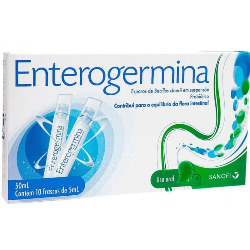 ENTEROGERMINA COM 10 FLACONETES DE 5ML CADA SEM SABOR