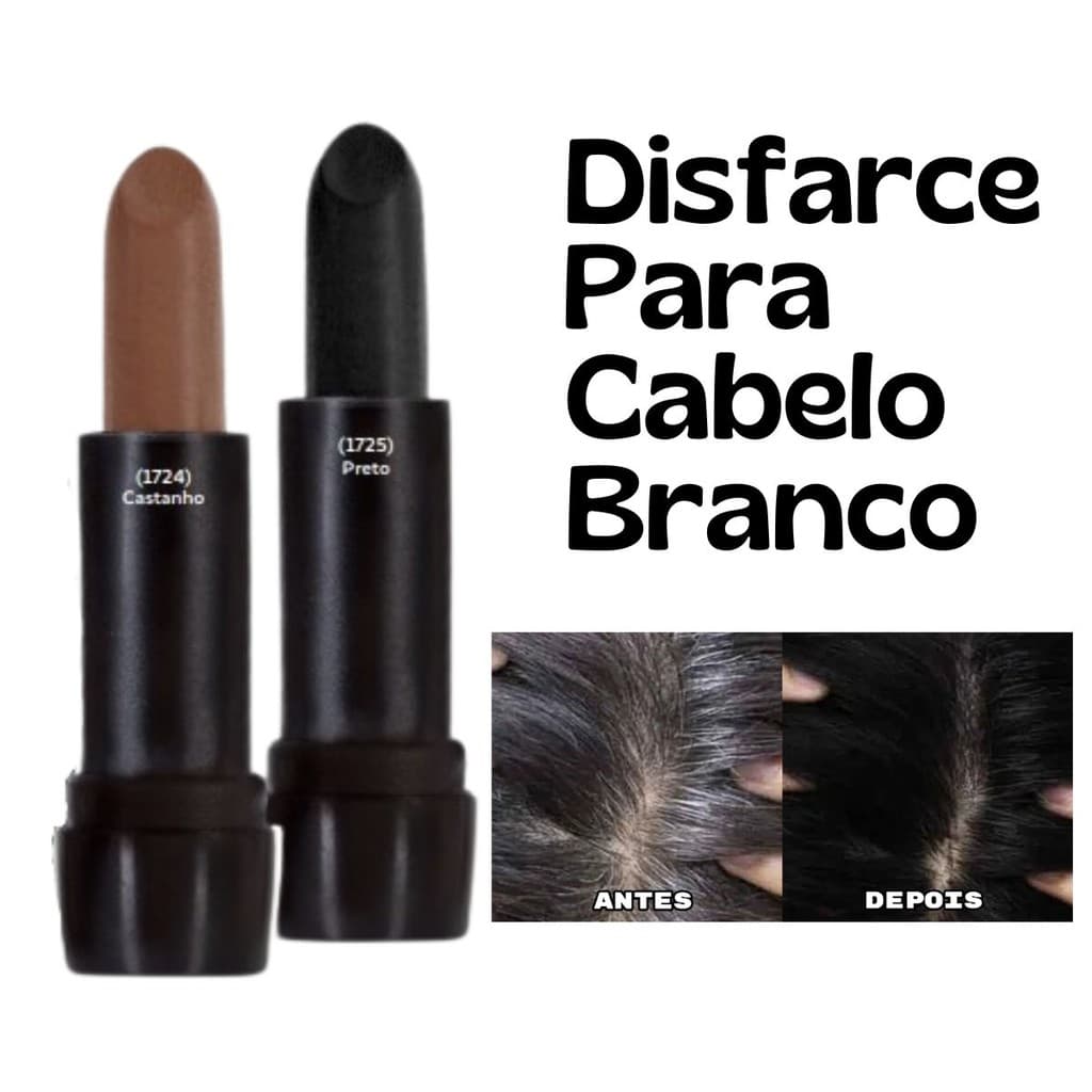 Bastão Disfarce Para Cabelos Brancos Cor Preto E Castanho Abelha Rainha