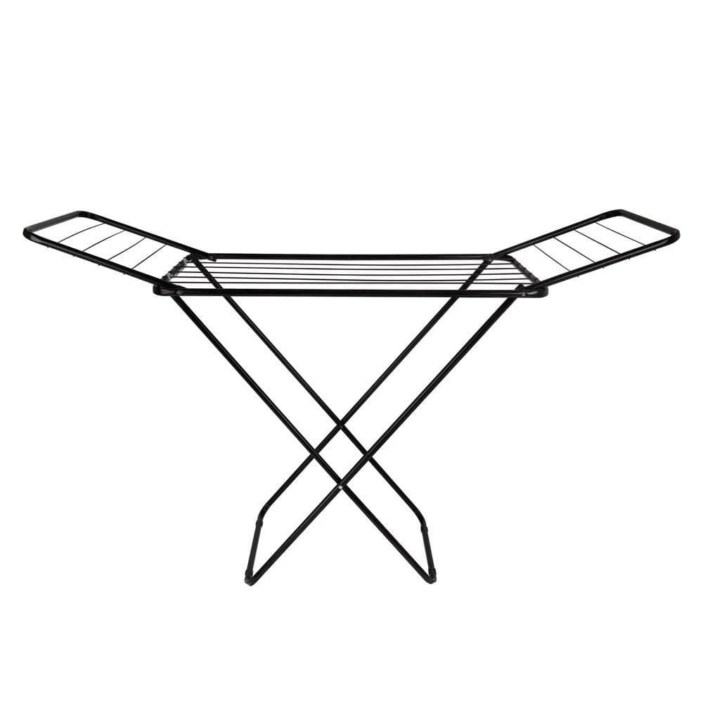 Varal de Chão 1,44M X 49CM X 89CM Preto Com Abas Slim 6216 MOR