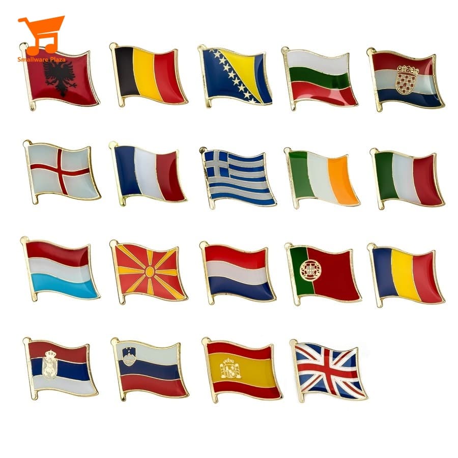Bandeira Nacional Da Europa , Alfinete De Lapela De Metal , Emblema De Alta Qualidade , Todos Os Países Do Mundo