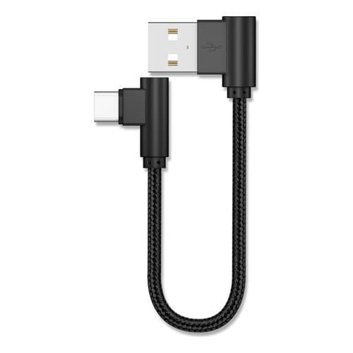 Cabo Usb Tipo C 15 Cm Curto L 90 Graus Carregamento E Dados