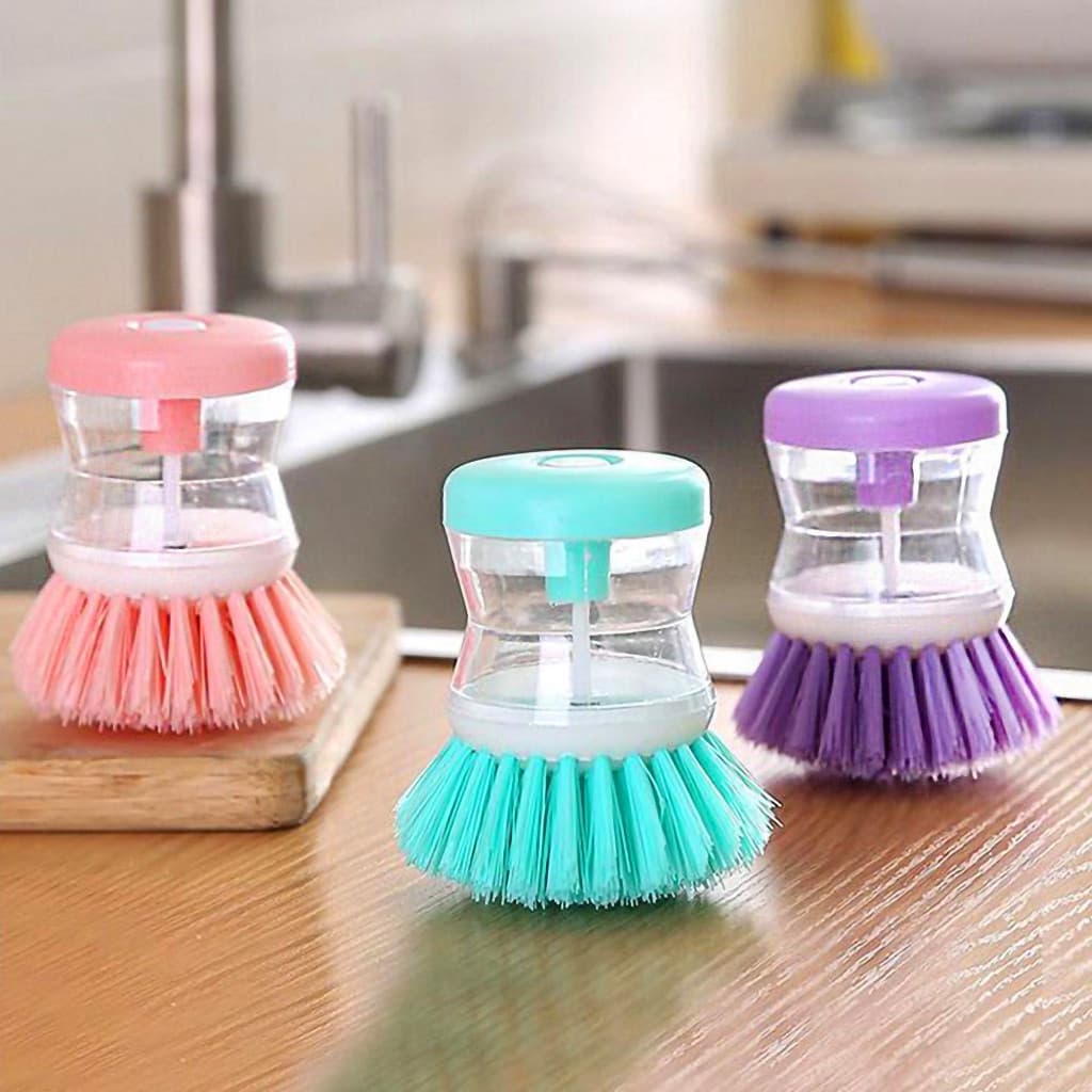 Escova Lava Louça Dispenser Dosador De Detergente Cozinha - BM-A514