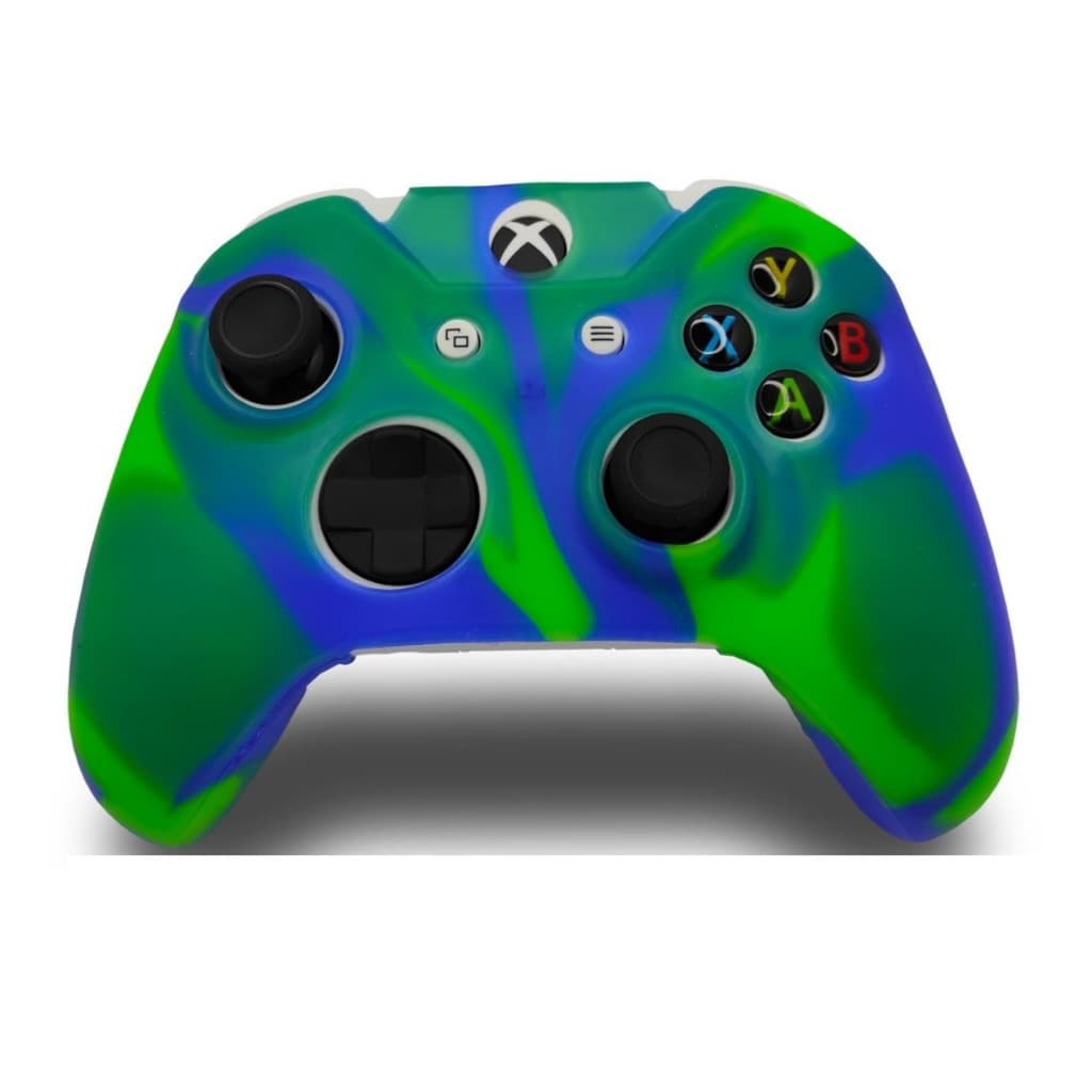 Capa de Silicone Lavável Para Controle de X-Box One - Verde Azul Neon.