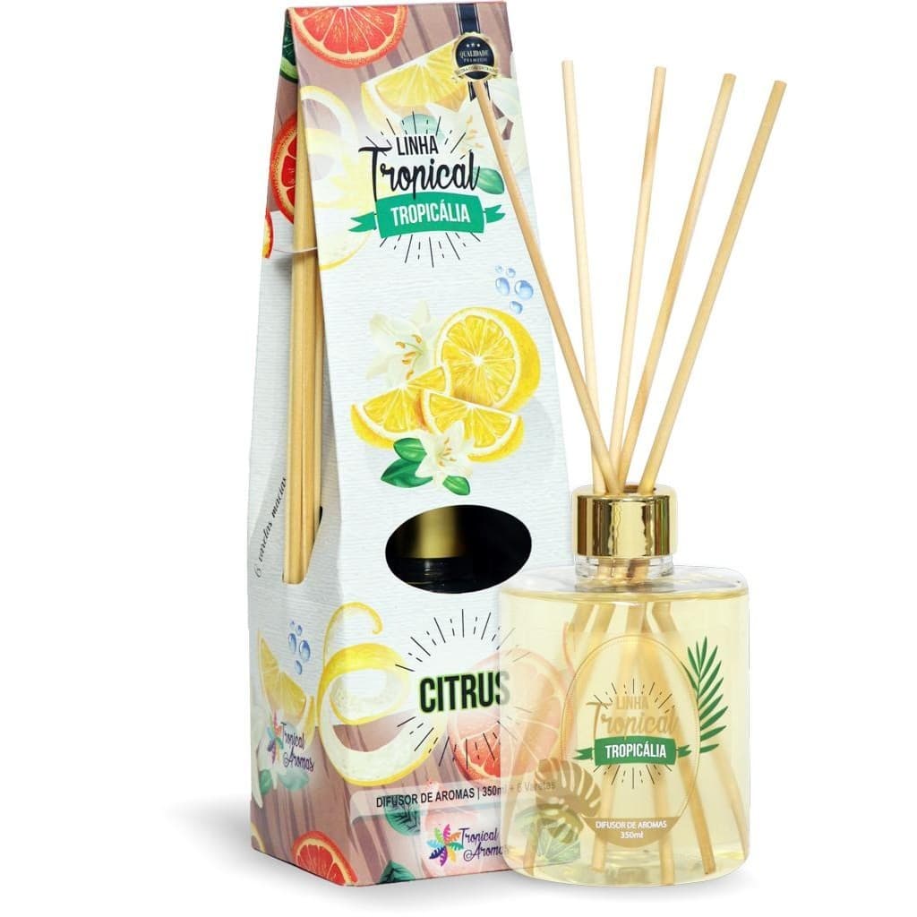 Difusor de Luxo Aromatizador Ambiente Citrus Tropicália 350ml Tropical Aromas