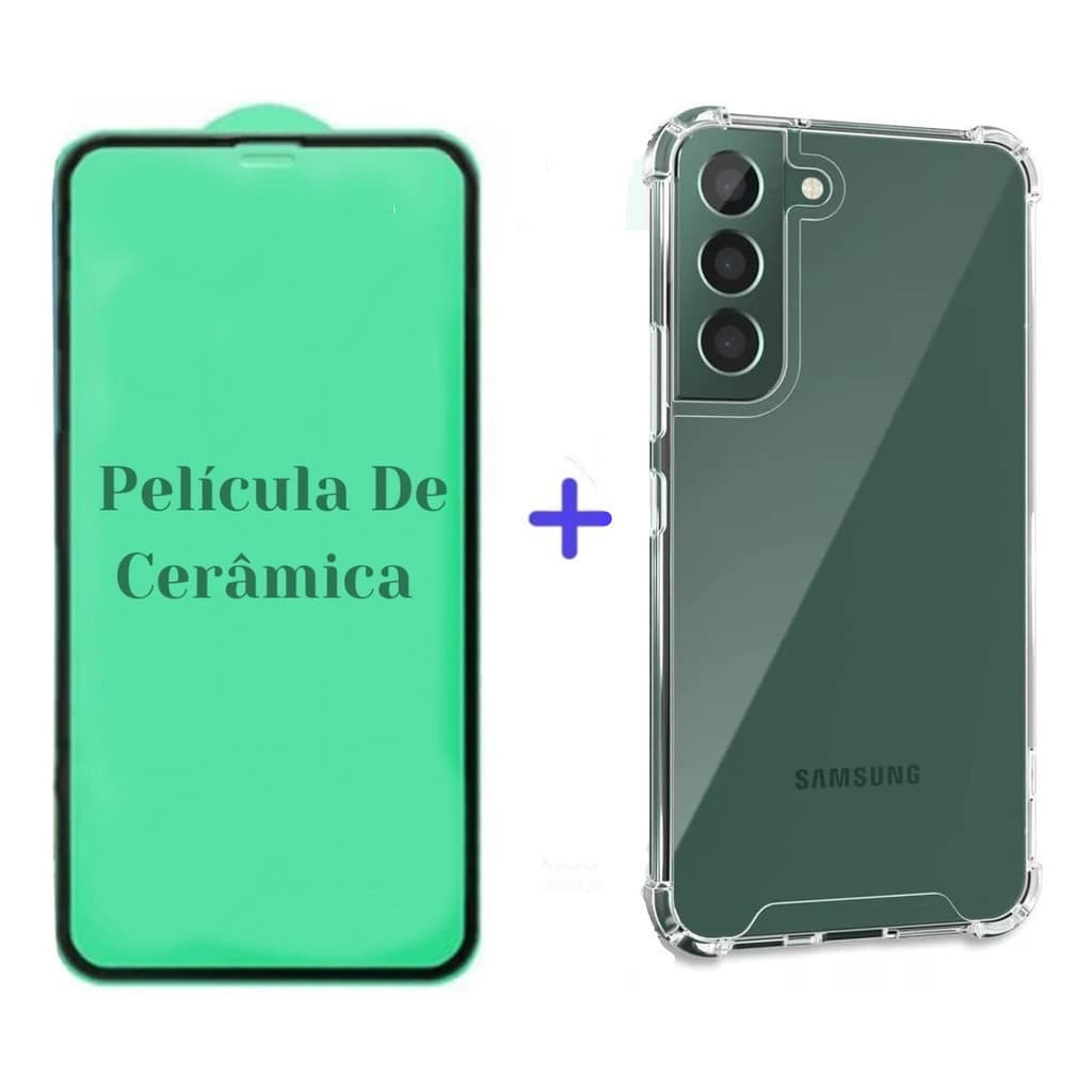Capa + Película Cerâmica Samsung Galaxy S22 - Alta Proteção