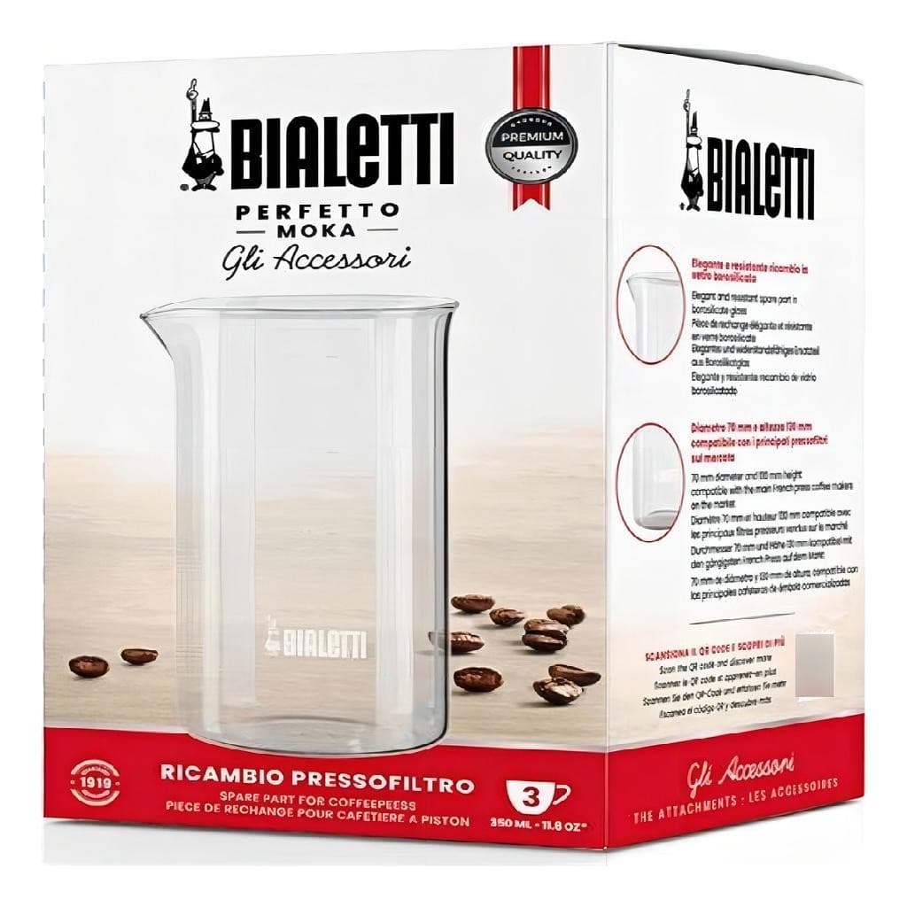 Copo De Reposição Cafeteira Prensa Francesa Bialetti 350 Ml Cor Translúcido