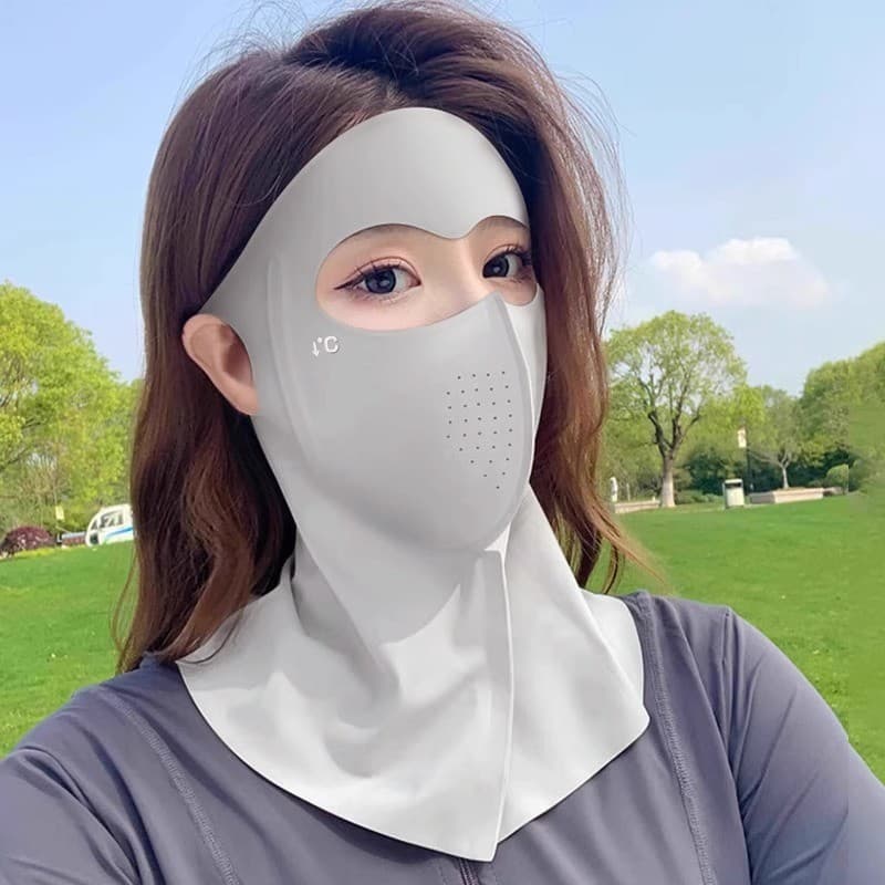 Máscara protetora solar respirável Máscara de guarda-sol Máscara de proteção facial completa Rosto Gini Proteção respirá