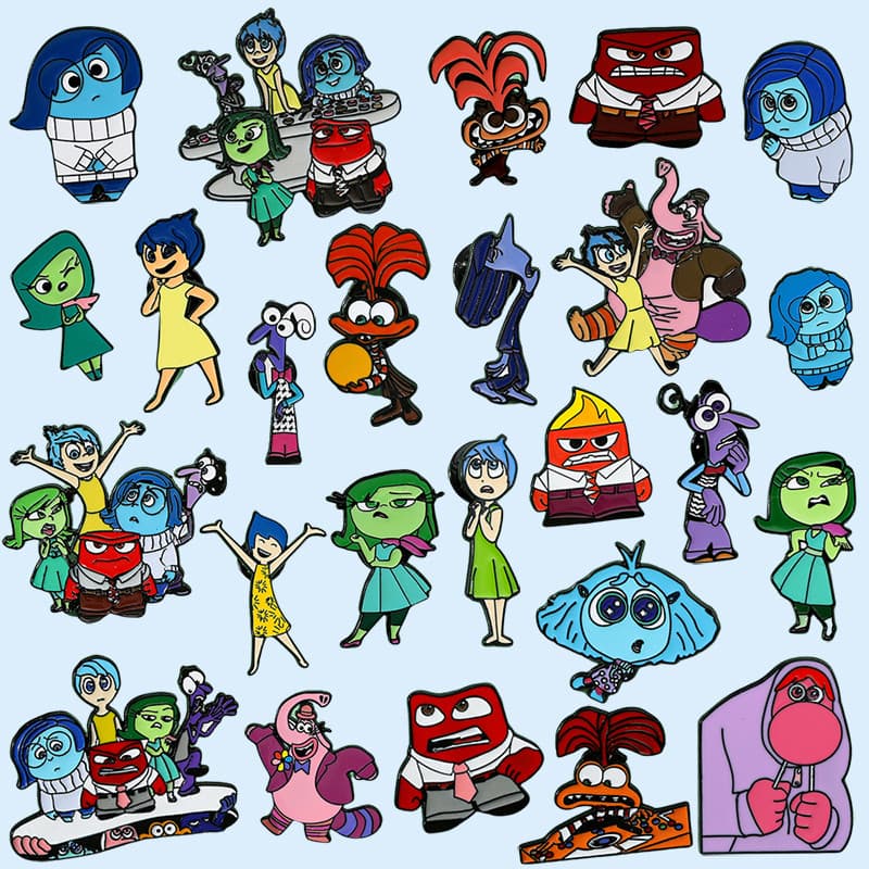 1 PCS Desenhos Animados Bonito Divertidam Metal Pin Anime Personagens Liga Gotejamento Óleo Broche Roupas e Acessórios S