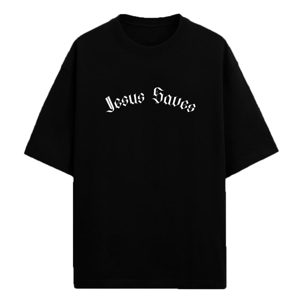 Camiseta Treino Oversized Cristã Academia Jesus Saves