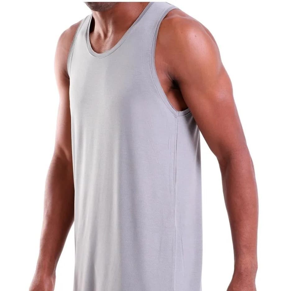 Regata Masculina Cinza Prata Básica | Pode Ser Usada Para Personalizar | Malha Sublimática