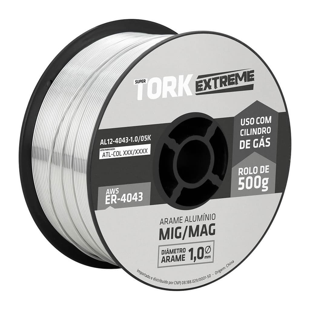 Arame De Solda Tork Mig Alumínio Uso Com Gás 1.0mm  500g