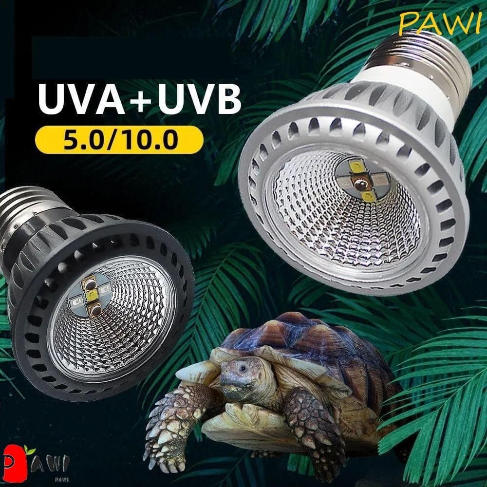 Luz LED Para Répteis PAWI , Lâmpada Solar Durável E Eficaz De Espectro Completo De Calor Dedicada Banho De Sol UVA + UVB